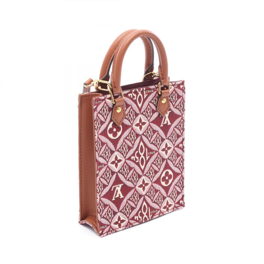 Louis Vuitton Plat Since 1854 Sac Bordeaux Handbag Red Brown Jacquard